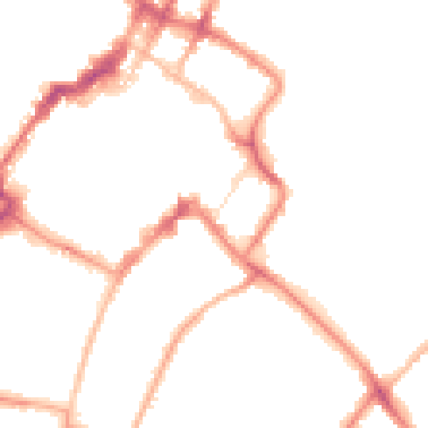 Night-time road noise heatmap for GL50 1DX