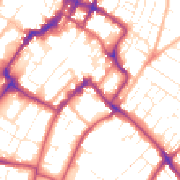 Daytime road noise heatmap for GL50 1EF