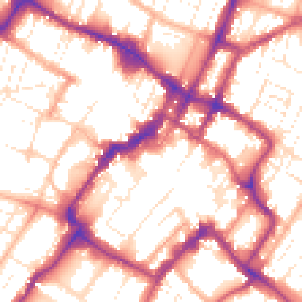 Daytime road noise heatmap for GL50 1EP