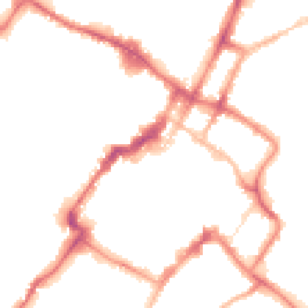 Night-time road noise heatmap for GL50 1EP