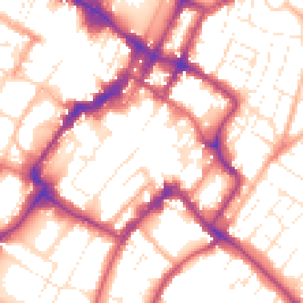 Daytime road noise heatmap for GL50 1EQ