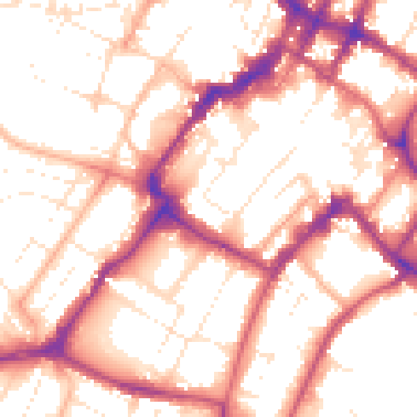 Daytime road noise heatmap for GL50 1HN