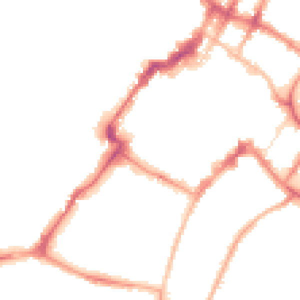 Night-time road noise heatmap for GL50 1HN