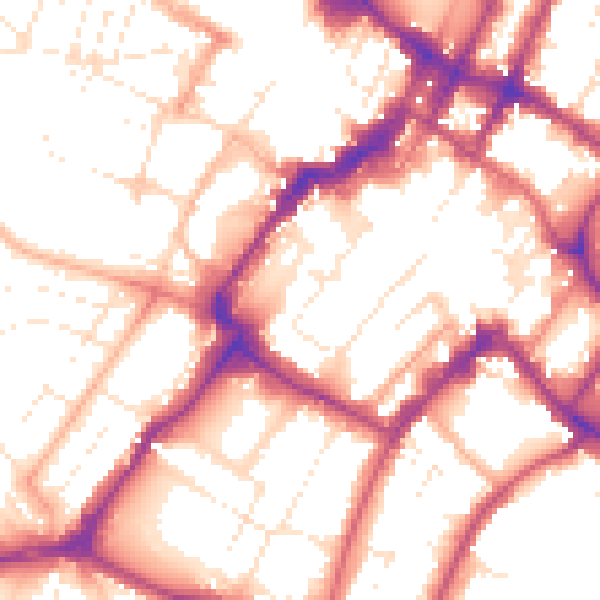 Daytime road noise heatmap for GL50 1HR