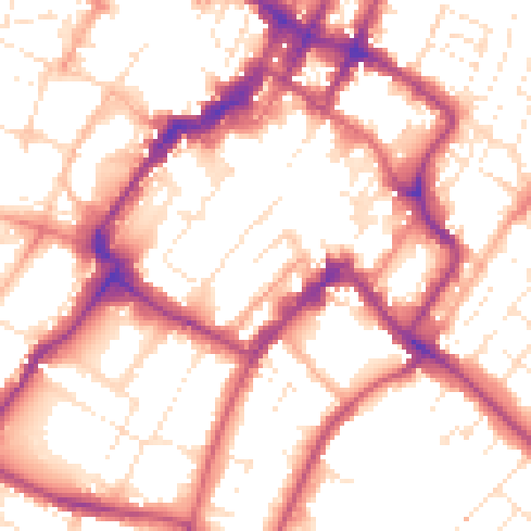 Daytime road noise heatmap for GL50 1JN