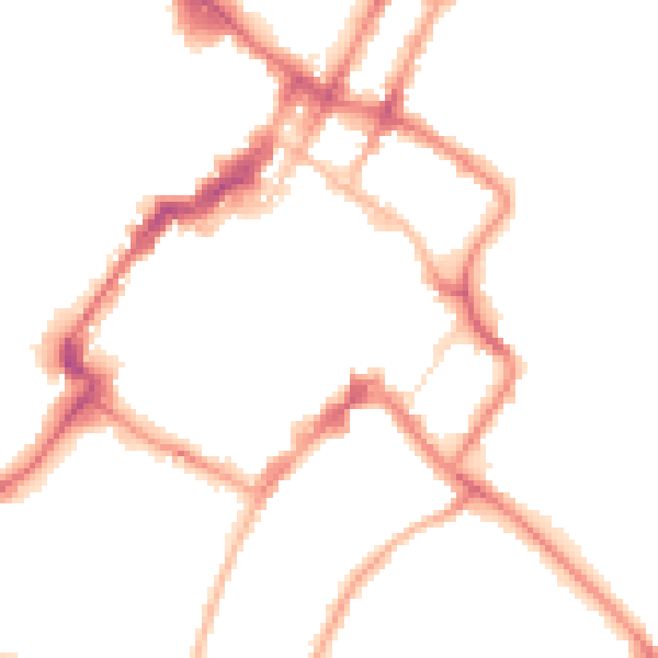 Night-time road noise heatmap for GL50 1JP