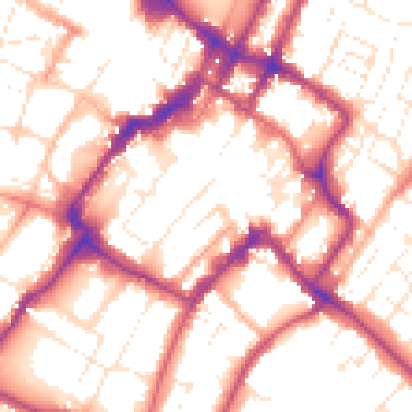 Daytime road noise heatmap for GL50 1JS