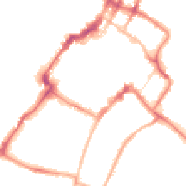 Night-time road noise heatmap for GL50 1JX