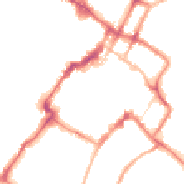Night-time road noise heatmap for GL50 1JZ