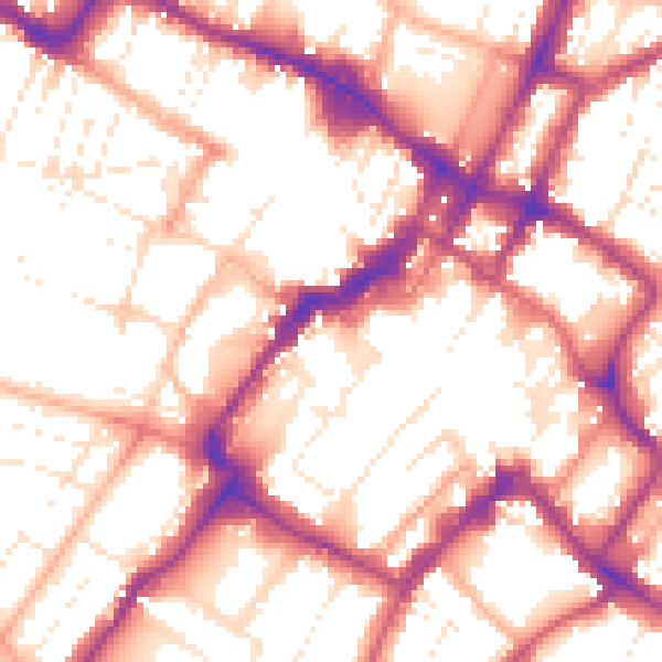 Daytime road noise heatmap for GL50 1LE