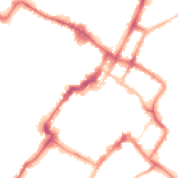 Night-time road noise heatmap for GL50 1LR