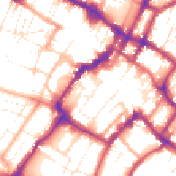 Daytime road noise heatmap for GL50 1LY