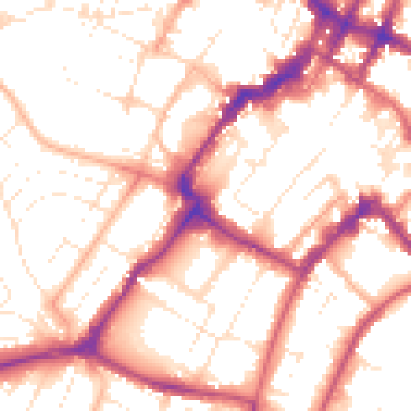 Daytime road noise heatmap for GL50 1NL