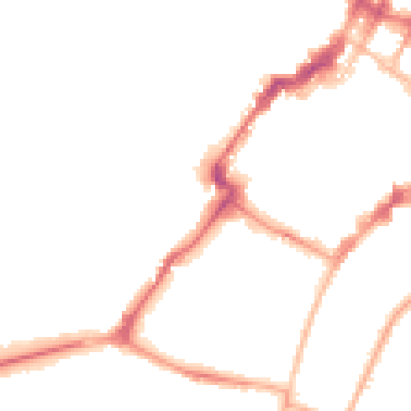 Night-time road noise heatmap for GL50 1NW