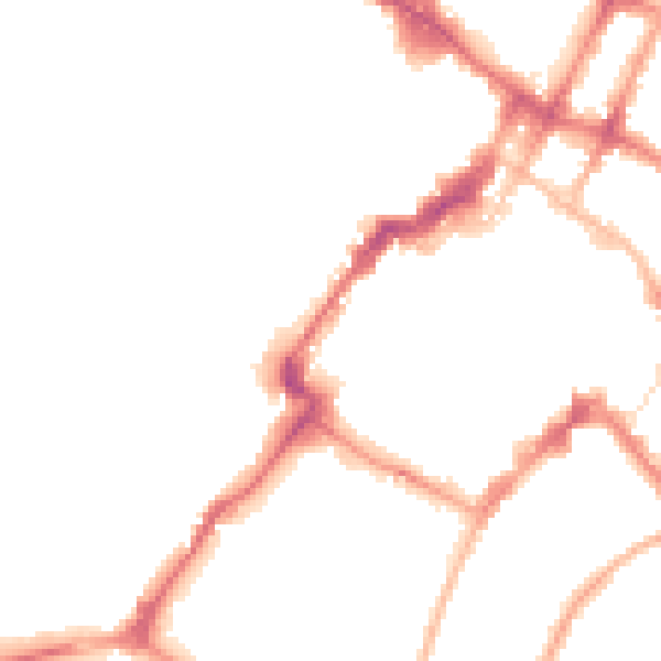 Night-time road noise heatmap for GL50 1PJ