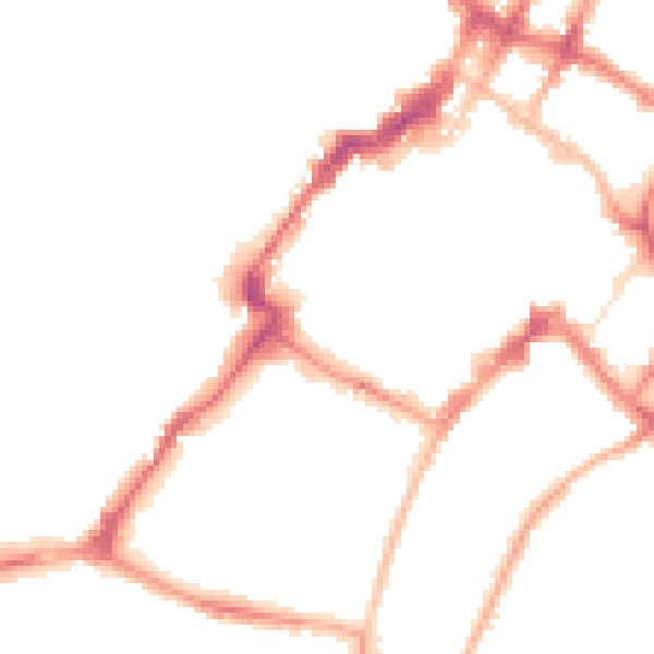 Night-time road noise heatmap for GL50 1PQ