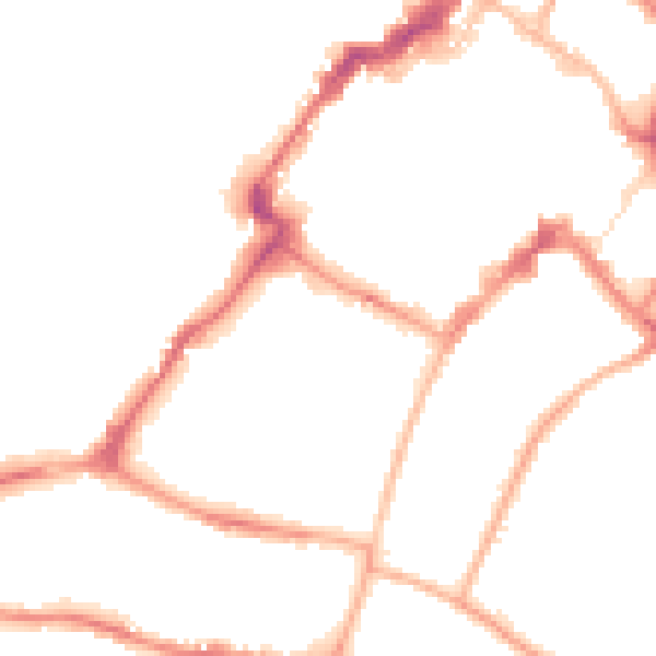 Night-time road noise heatmap for GL50 1QZ