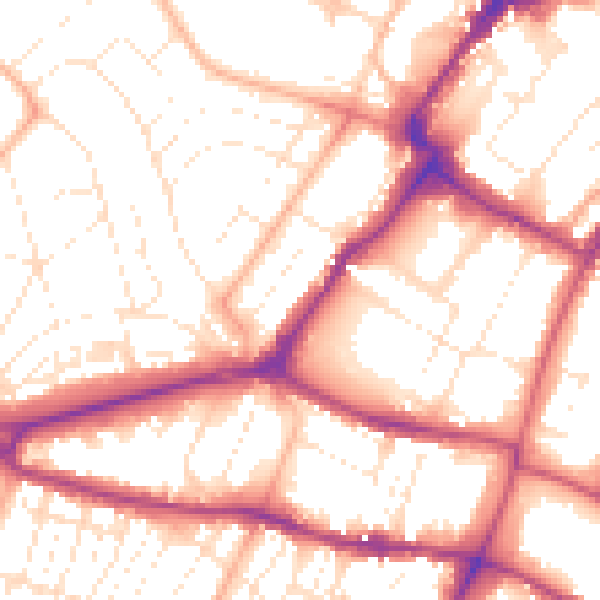 Daytime road noise heatmap for GL50 1SD