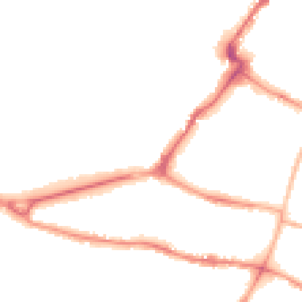 Night-time road noise heatmap for GL50 1SY