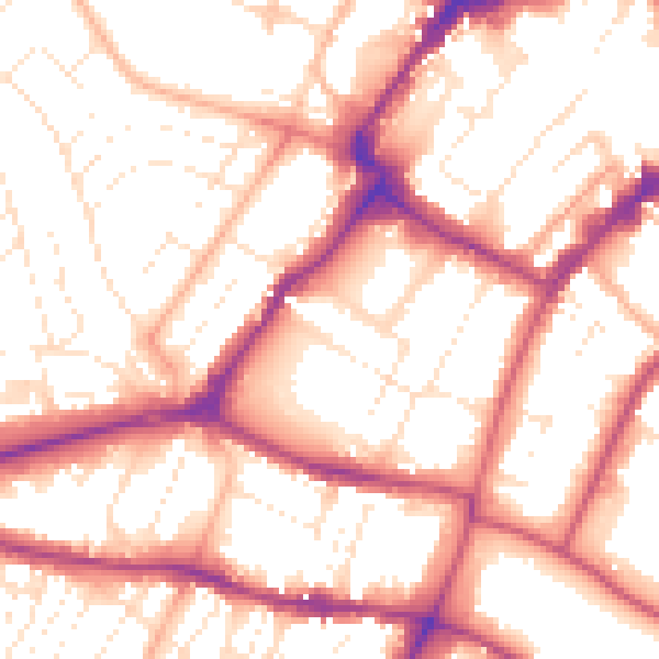 Daytime road noise heatmap for GL50 1UL