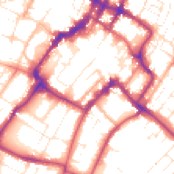 Daytime road noise heatmap for GL50 1XL