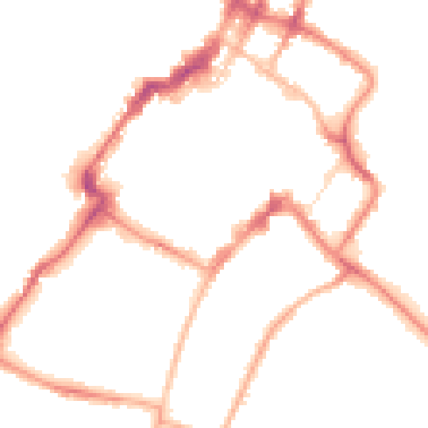 Night-time road noise heatmap for GL50 1XL