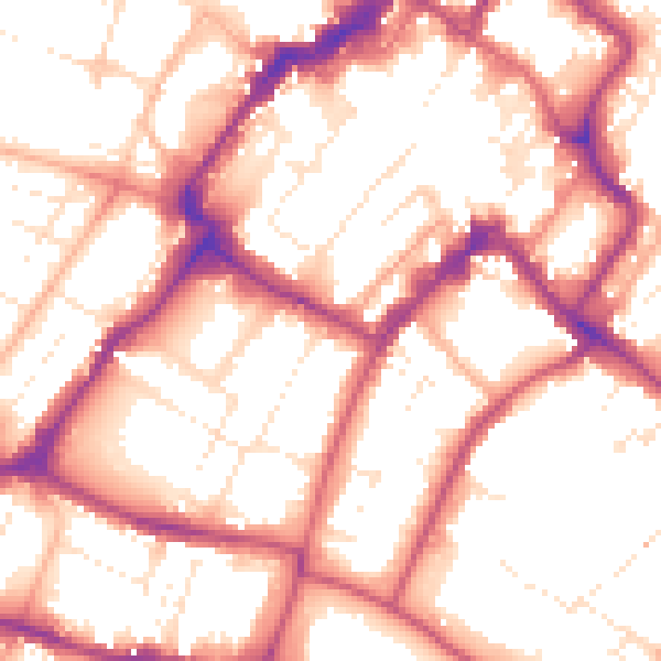 Daytime road noise heatmap for GL50 1XP