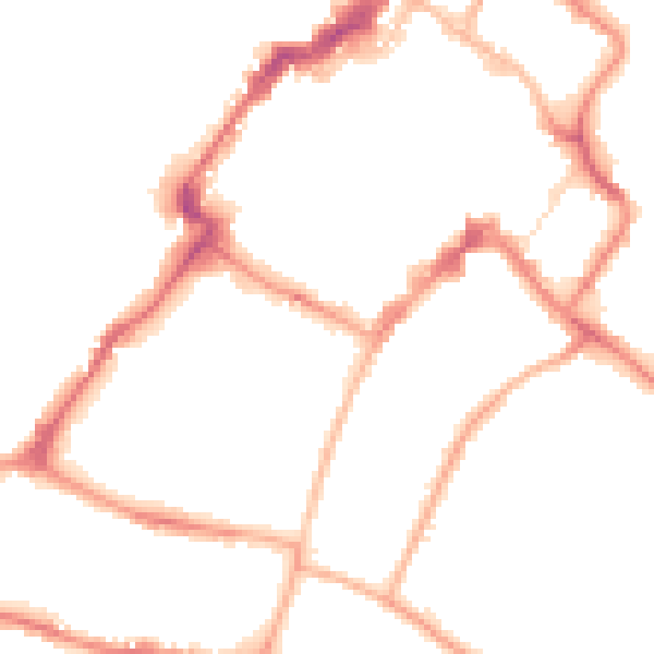 Night-time road noise heatmap for GL50 1XP