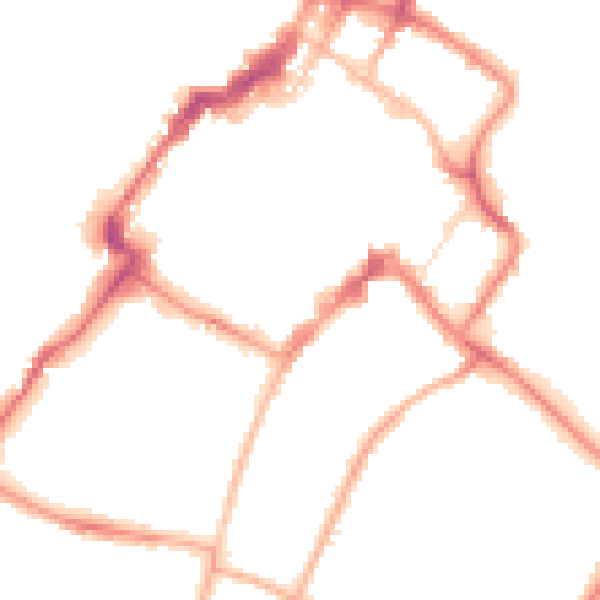 Night-time road noise heatmap for GL50 1XY
