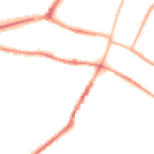 Night-time road noise heatmap for GL50 2AU