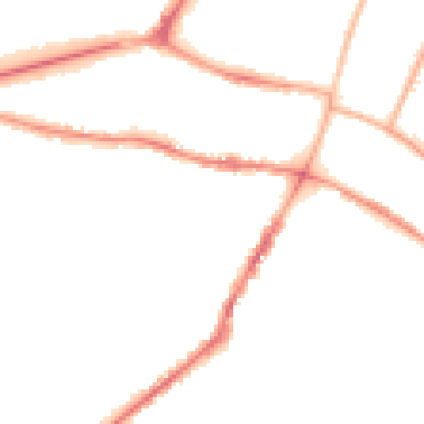 Night-time road noise heatmap for GL50 2AY