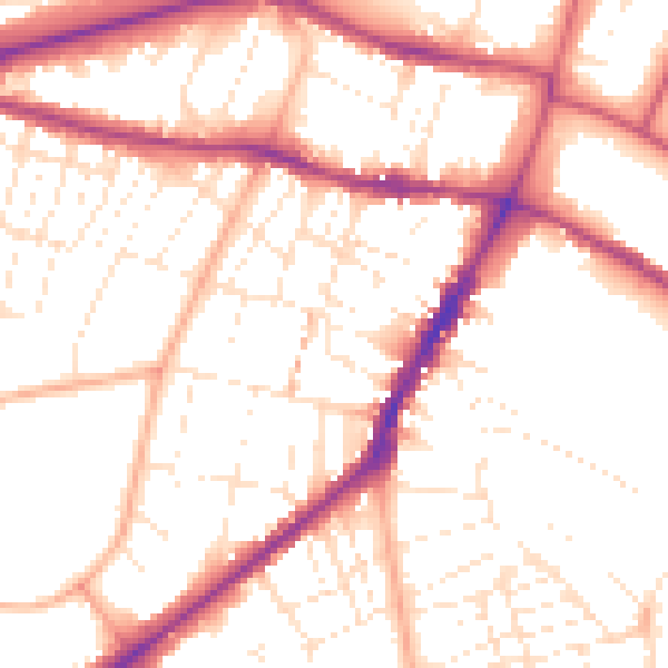 Daytime road noise heatmap for GL50 2BS
