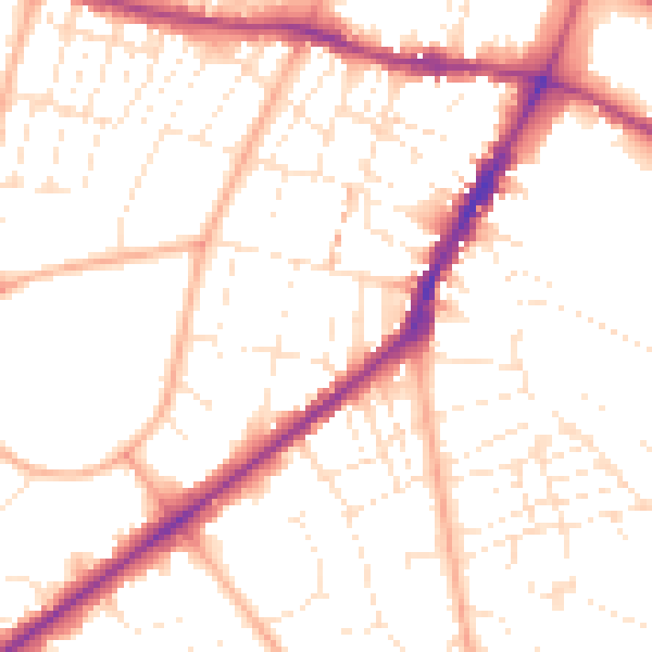 Daytime road noise heatmap for GL50 2HF