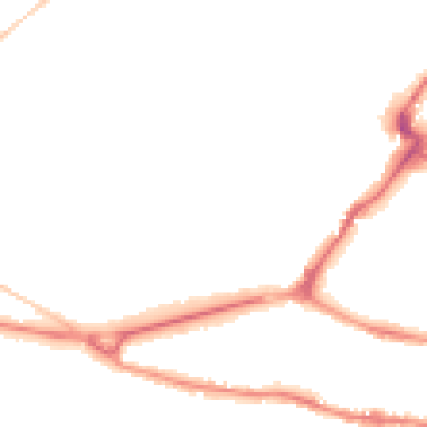 Night-time road noise heatmap for GL50 2JU