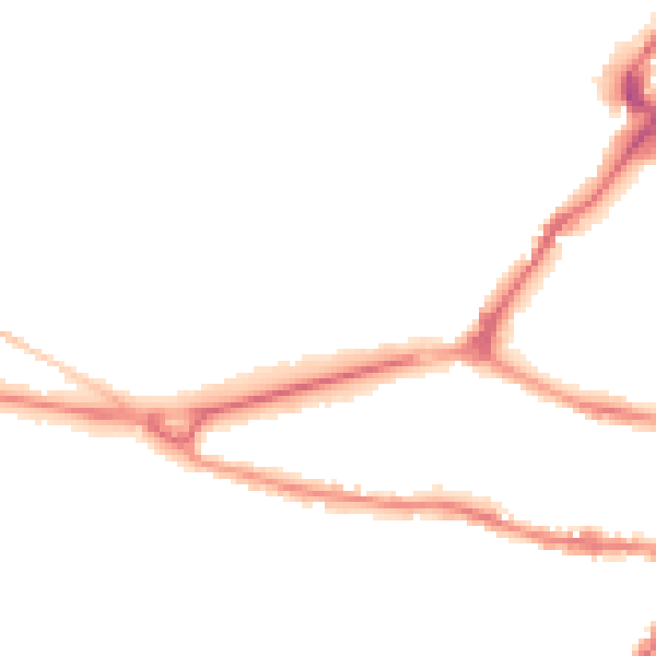 Night-time road noise heatmap for GL50 2LJ