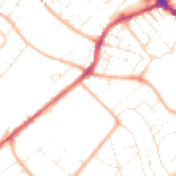 Daytime road noise heatmap for GL50 2NS