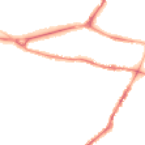 Night-time road noise heatmap for GL50 2QX