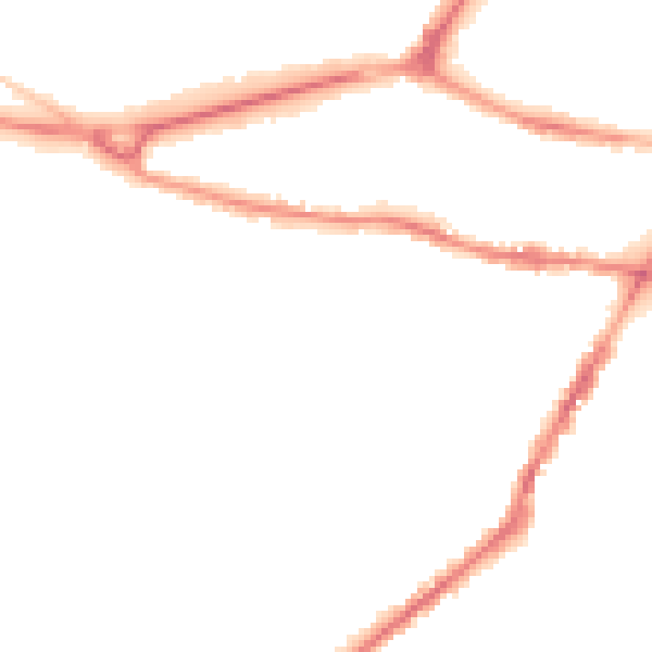 Night-time road noise heatmap for GL50 2QZ