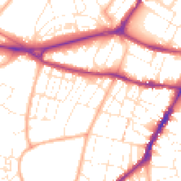 Daytime road noise heatmap for GL50 2TG
