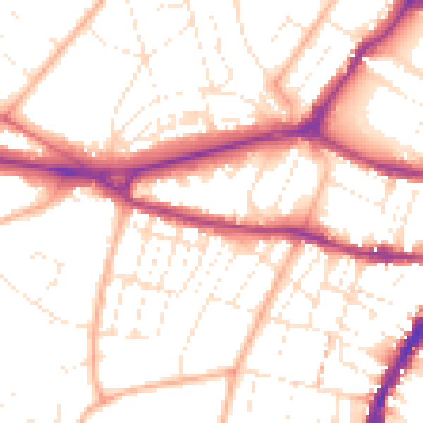 Daytime road noise heatmap for GL50 2UT