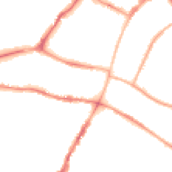 Night-time road noise heatmap for GL50 2XB