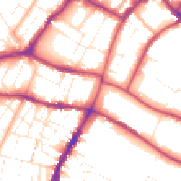 Daytime road noise heatmap for GL50 2XR