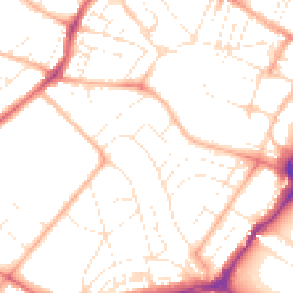 Daytime road noise heatmap for GL50 3BL
