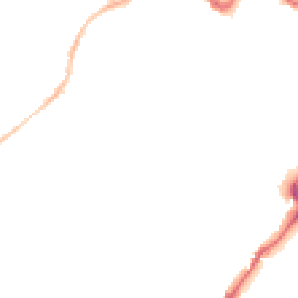 Night-time road noise heatmap for GL50 3BW