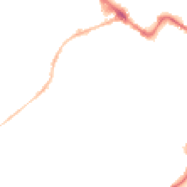 Night-time road noise heatmap for GL50 3EG
