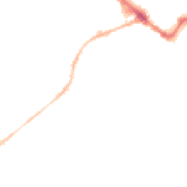 Night-time road noise heatmap for GL50 3EQ