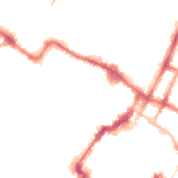 Night-time road noise heatmap for GL50 3HL