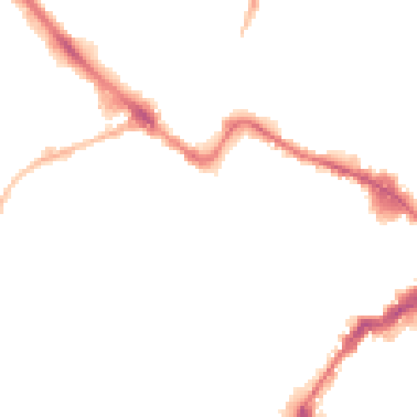 Night-time road noise heatmap for GL50 3LZ