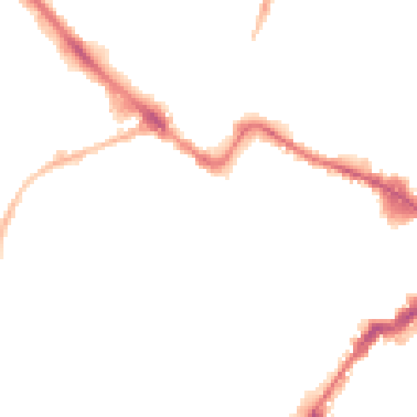 Night-time road noise heatmap for GL50 3NE
