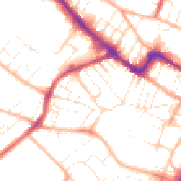 Daytime road noise heatmap for GL50 3NL